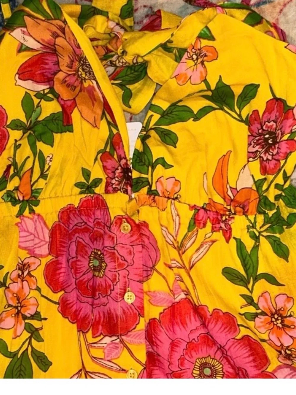 NWT Band of the Free Yellow and Pink Floral Sundress boho festival vibes- MEDIUM - Picture 13 of 13